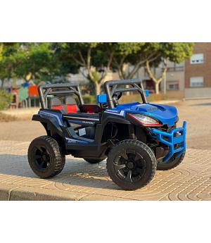 INDALBuggy 4x4 12V, AZUL METÁLICO, MONOPLAZA, RC, ASIENTO CUERO, RUEDAS GOMA, 4WD - IND6-BJ903BLUE + matricula GRATIS